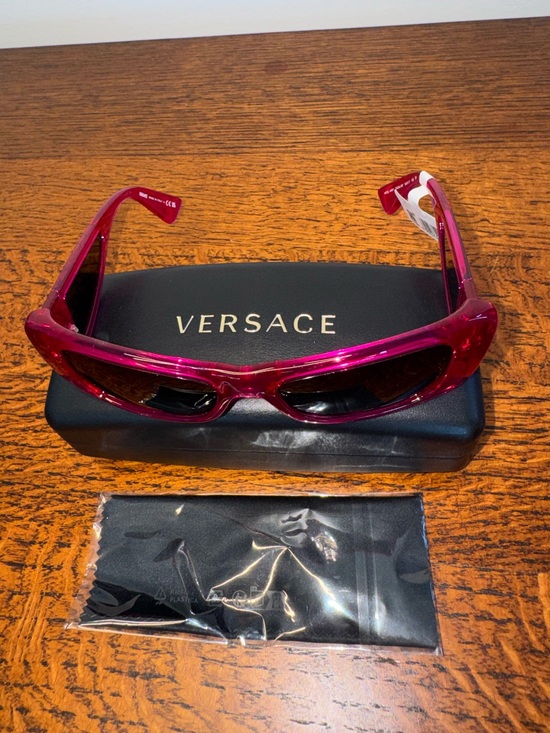 Versace Accessories - NWT Versace VE4481 Pillow Sunglasses -Transparent Fuchsia